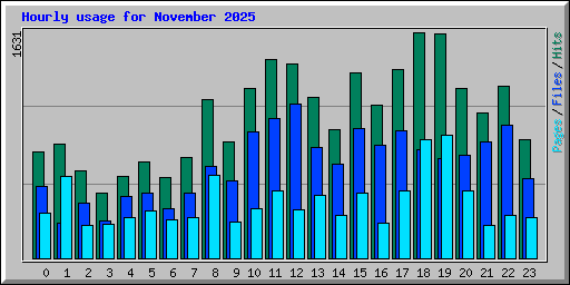 Hourly usage for November 2025