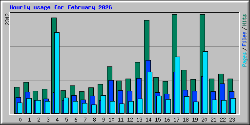 Hourly usage for February 2026